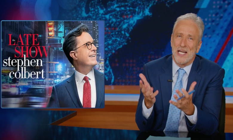 Jon Stewart Slams CBS For Colbert Cancellation: “You Are F***ing Wrong”